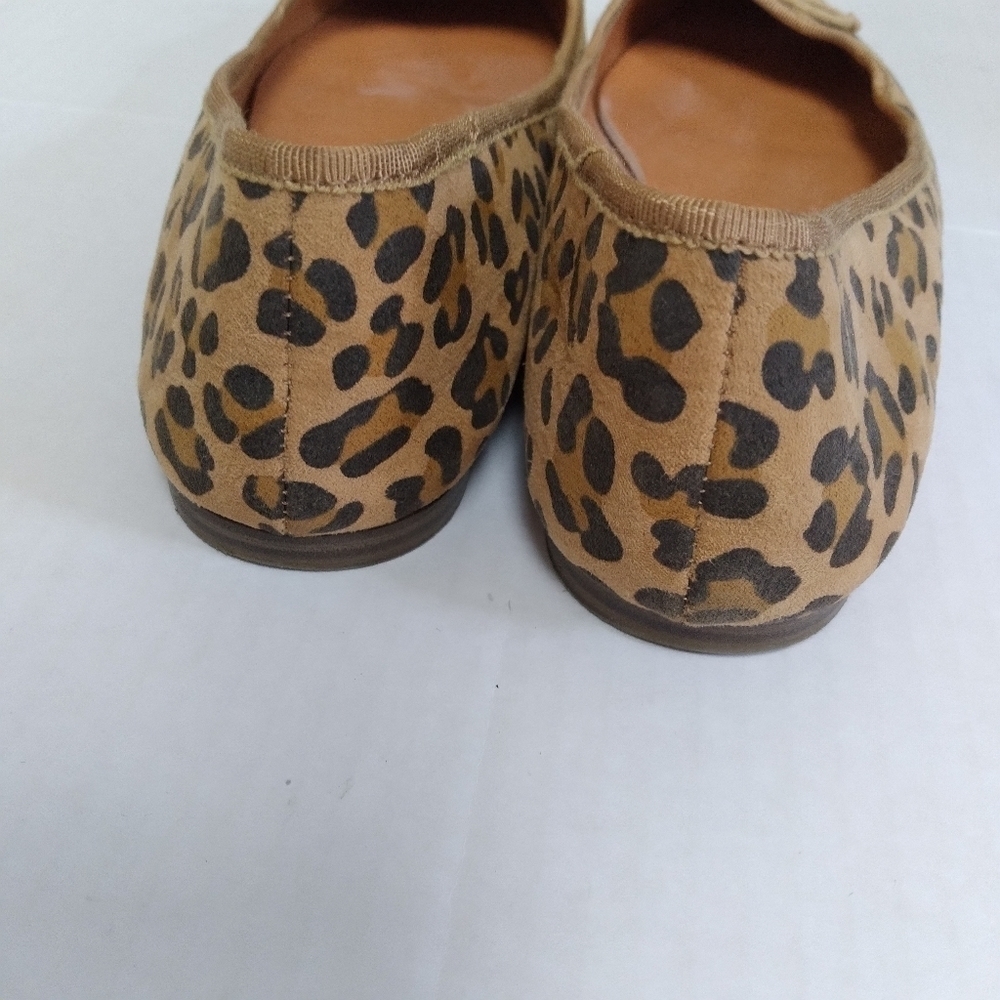 Gap Pointed Toe Animal Print Bow Detail Flats - Picture 3 of 7